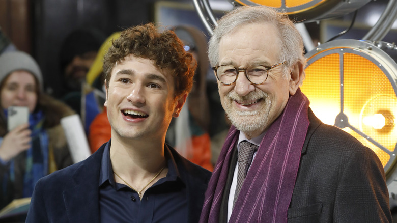 Gabriel LaBelle and Steven Spielberg smiling