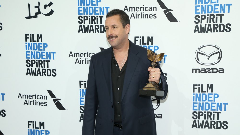 Jared's uncle Adam Sandler accepting an Independent Spirit Award