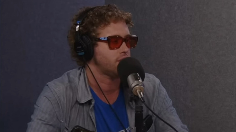 T. J. Miller taking an interview