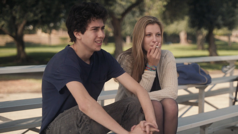 Nat Wolff and Zoe Levin talking