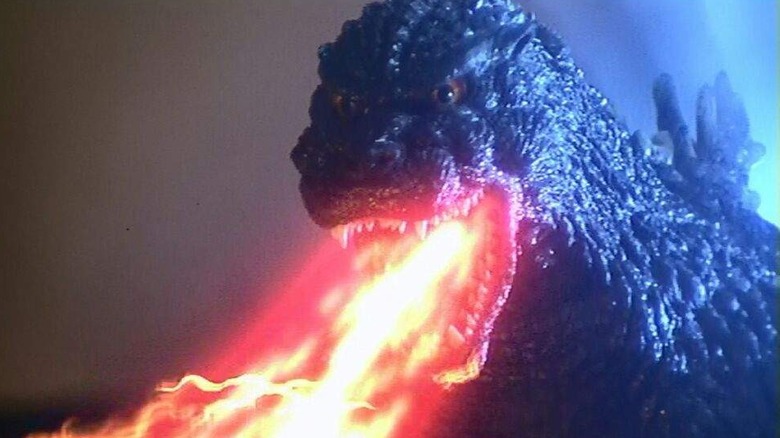 Godzilla breathing fire