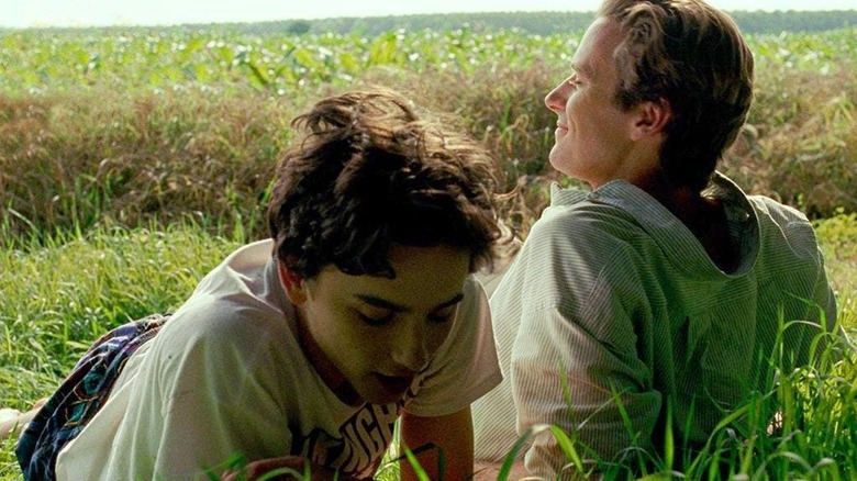 Elio and Oliver in field