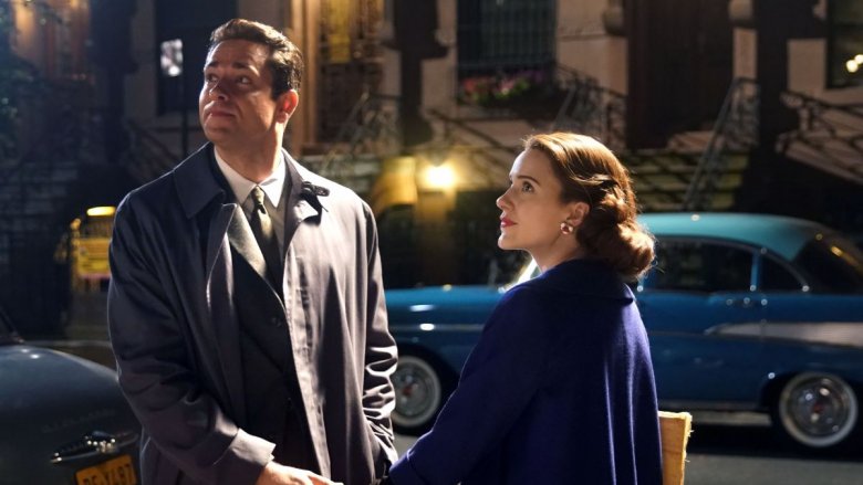 Rachel Brosnahan and Zachary Levi in The Marvelous Mrs. Maisel (2018)