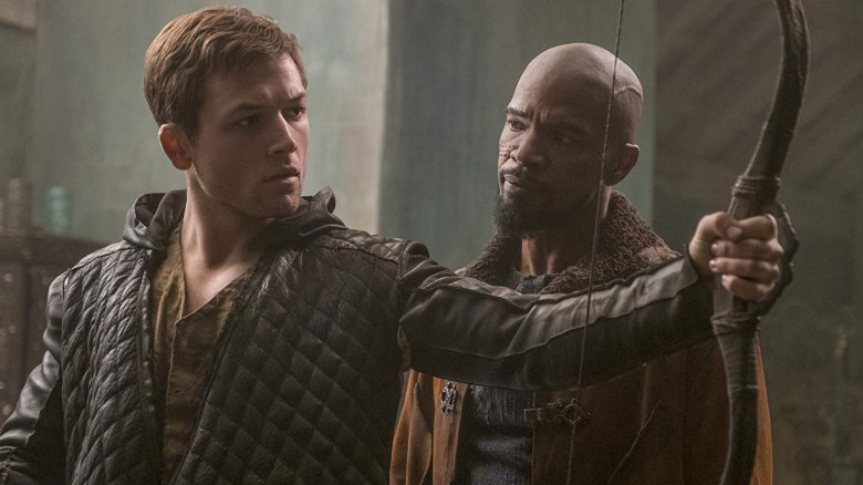 Taron Egerton and Jamie Foxx in Robin Hood