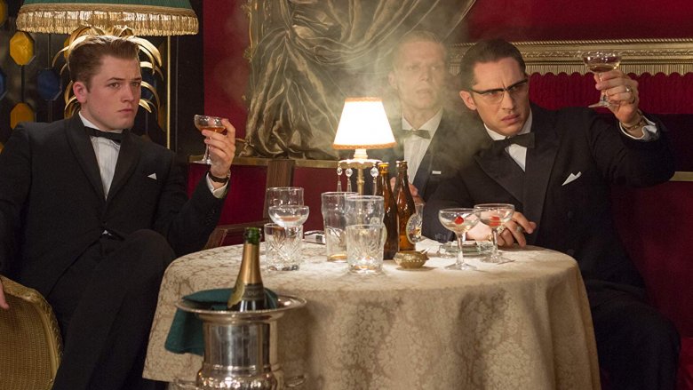 Taron Egerton, Charley Palmer Rothwell, and Tom Hardy in Legend