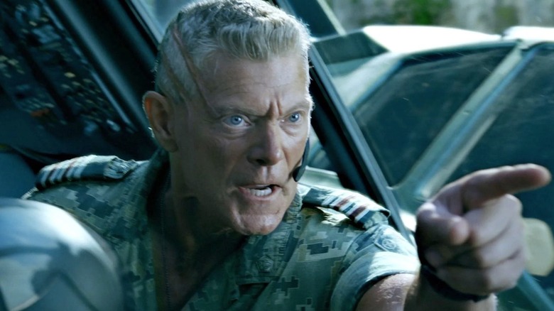 Stephen Lang pointing angrily