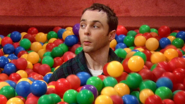 Sheldon in the ball pit 