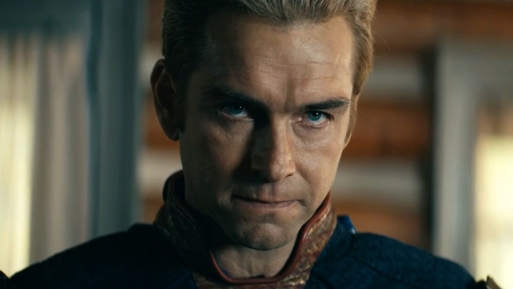 Antony Starr looks angry as Homelander on The Boys