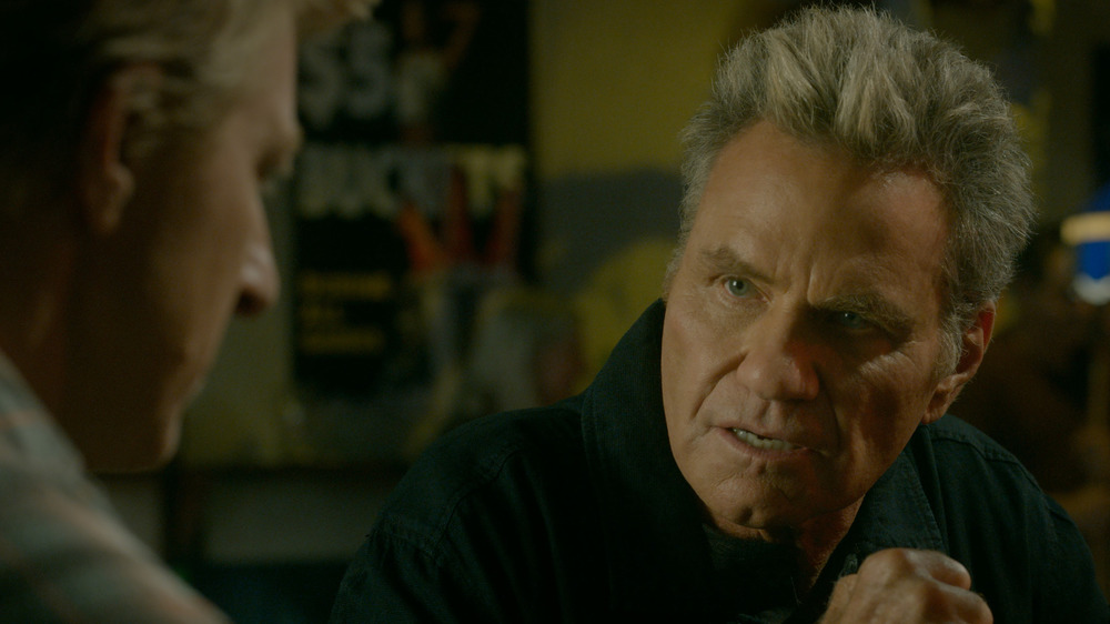 Martin Kove with a clenched fist