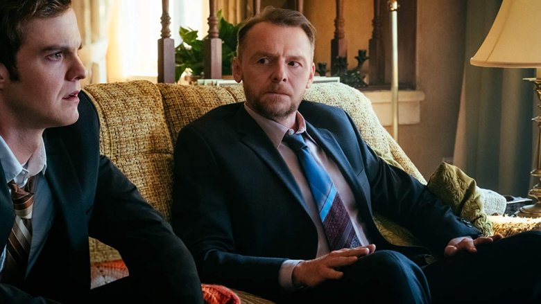 Simon Pegg and Jack Quaid in The Boys (2019)