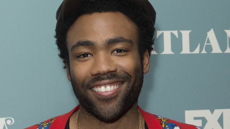 Donald Glover, cardigan, smiling