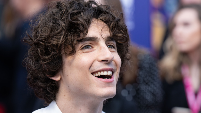 Timothée Chalamet smiling