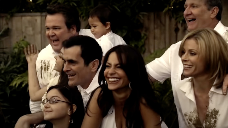 Modern Family characters laughing 