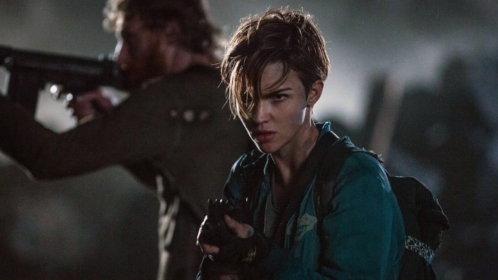 Ruby Rose and Milton Schorr in Resident Evil: The Final Chapter
