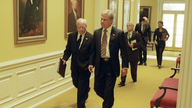 Bush and Cheney in the White House halls