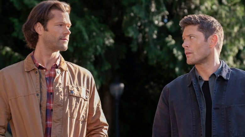 Sam and Dean Winchester outside