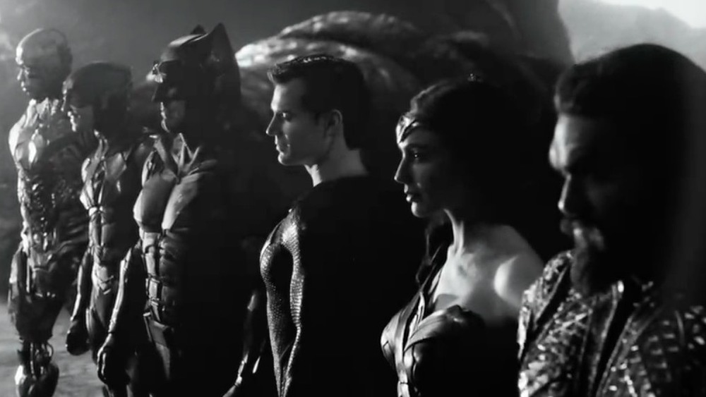 Justice League black and white