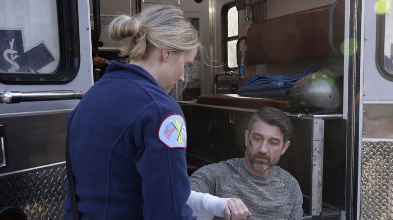 Sylvie and Dave in ambulance