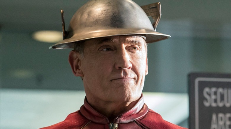 Jay Garrick wearing Flash helmet