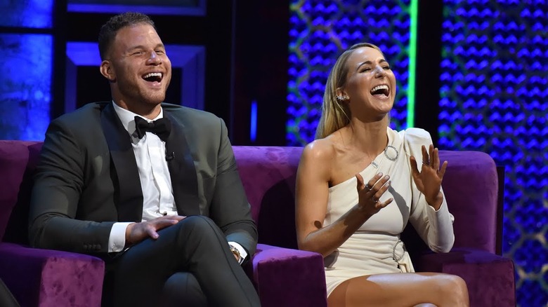 Blake Griffin and Nikki Glaser laughing