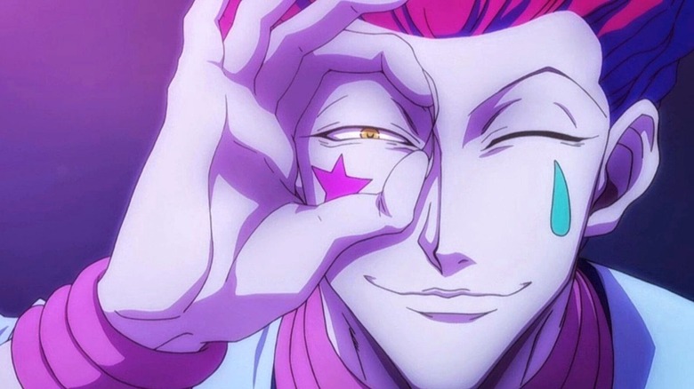 Hisoka Morow looking at something