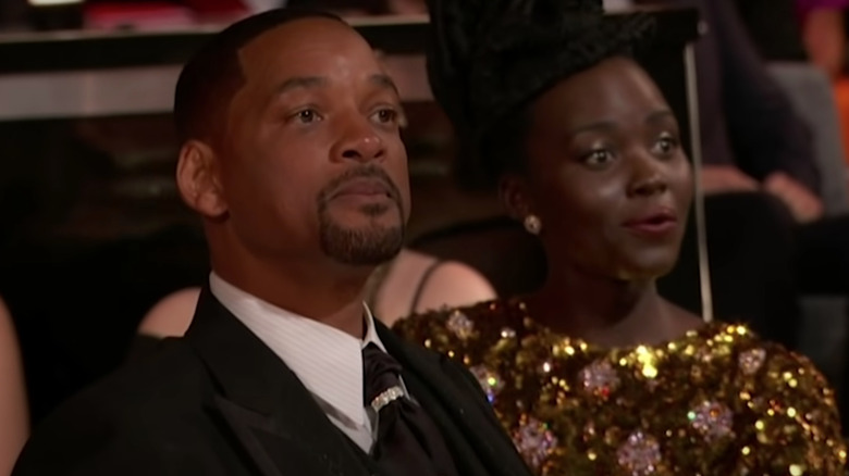 Will smith angry with Lupita Nyong'o in the background oscars 2022