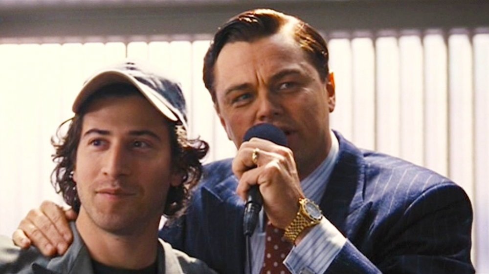 Jake Hoffman and Leonardo DiCaprio in The Wolf of Wall Street