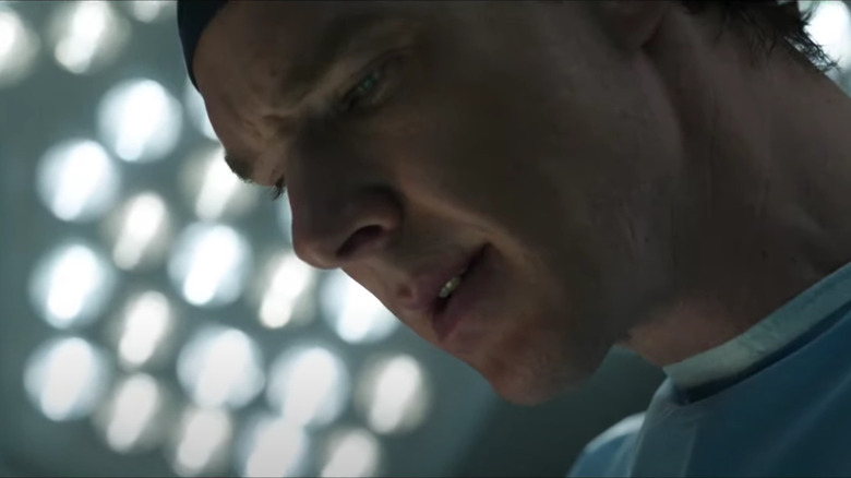 Benedict Cumberbatch as Doctor Strange operating