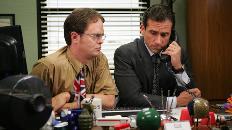 Rainn Wilson and Steve Carell in The Office