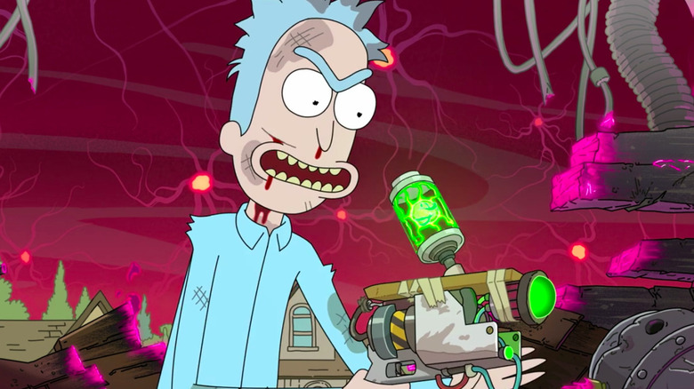 Rick perfects the portal gun