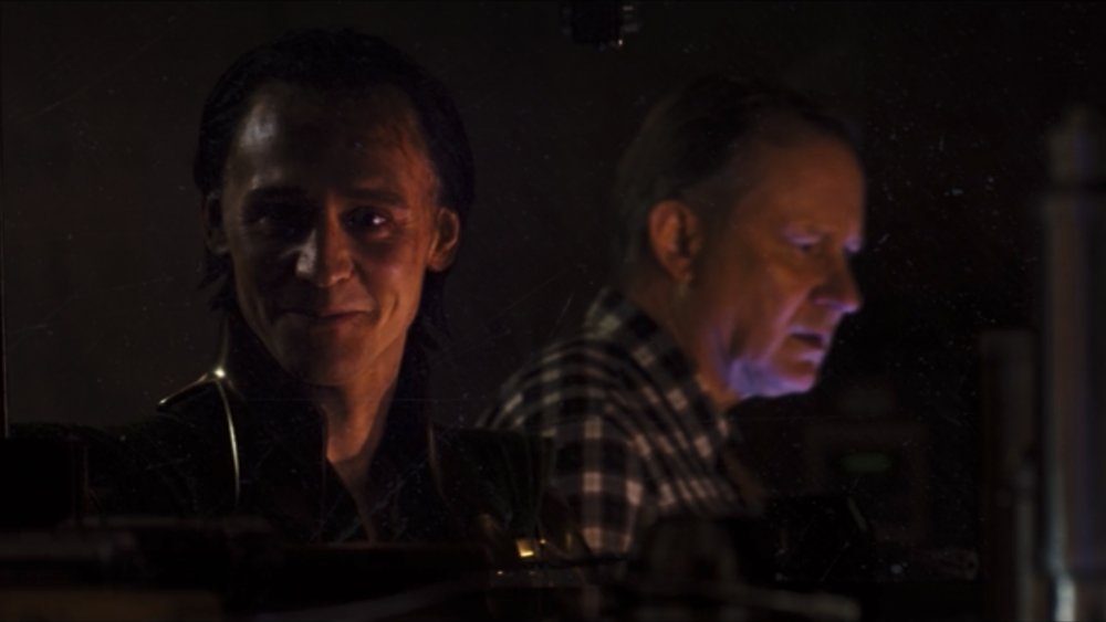 Tom Hiddleston and Stellan Skarsgard in Thor