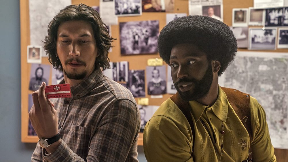 Adam Driver and John David Washington in BlacKkKlansman