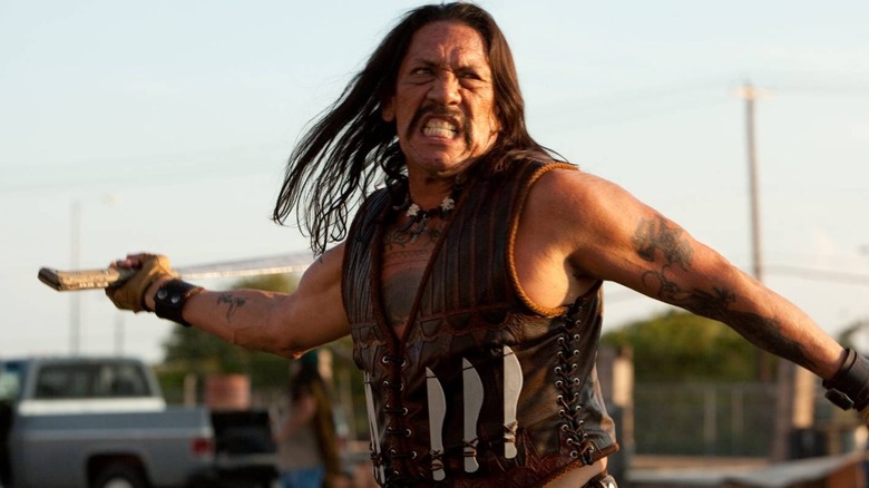 Machete brandishing a machete