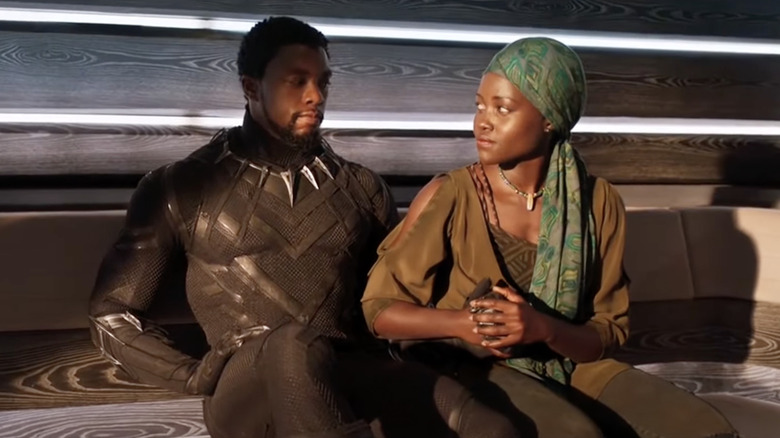 Lupita Nyong'o and Chadwick Boseman in Black Panther