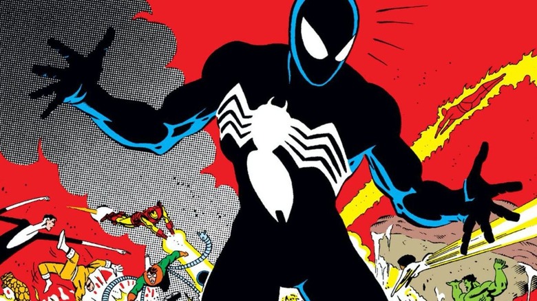 Spider-Man marveling his black costume