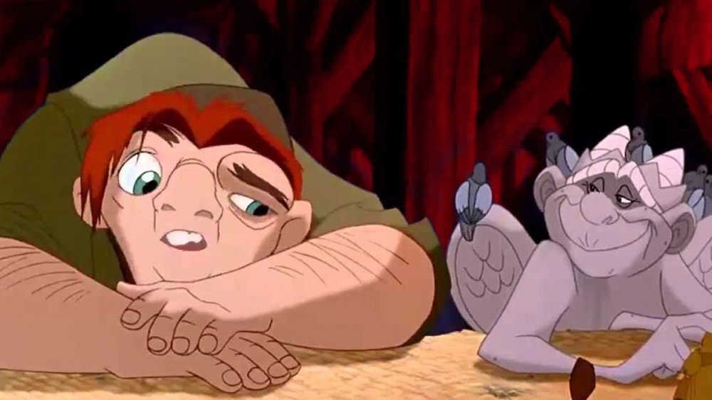 Quasimodo (Tom Hulce) and Laverne (Mary Wickes) in The Hunchback of Notre Dame