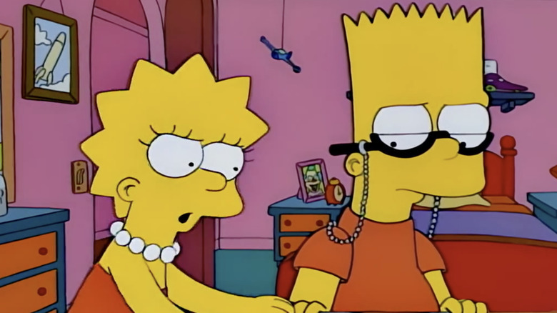 Bart and Lisa Simpson reading