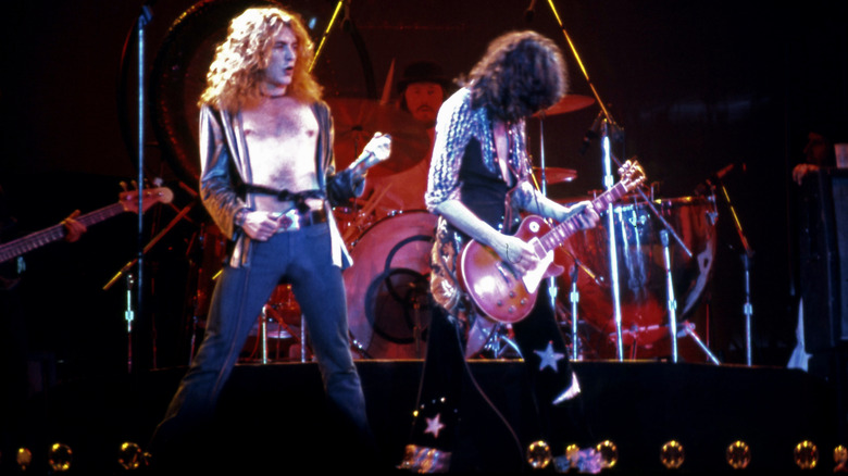 Led Zeppelin performing