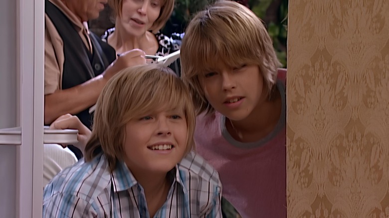 Zack and Cody at restaurant