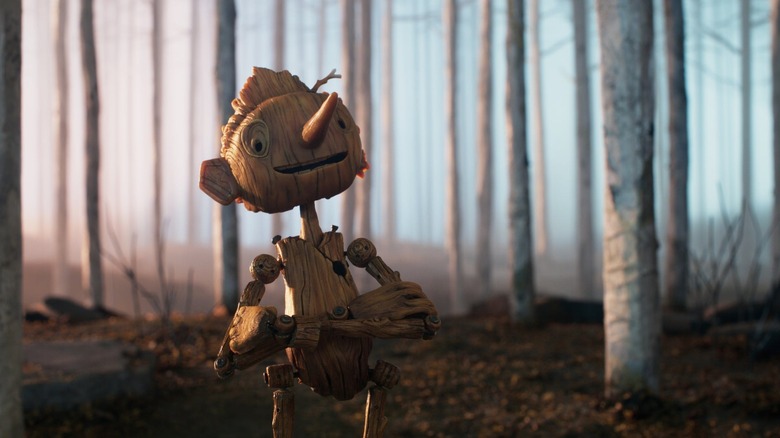 Pinocchio in a forest