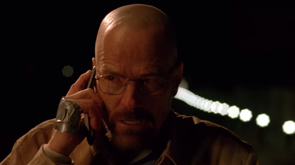 Walter White talking to Skyler and the police in Ozymandias episode of Breaking Bad