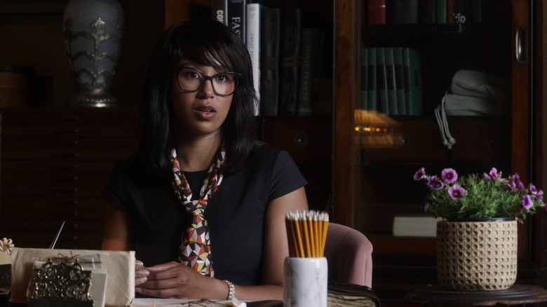 Margot Bingham as receptionist Stephanie