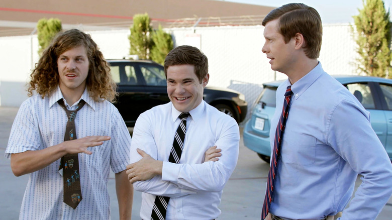 Blake, Adam and Anders in a parking lot