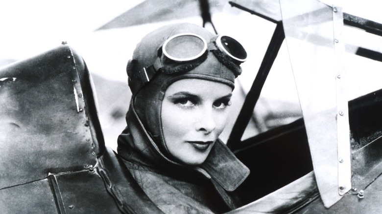 katharine hepburn in a plane