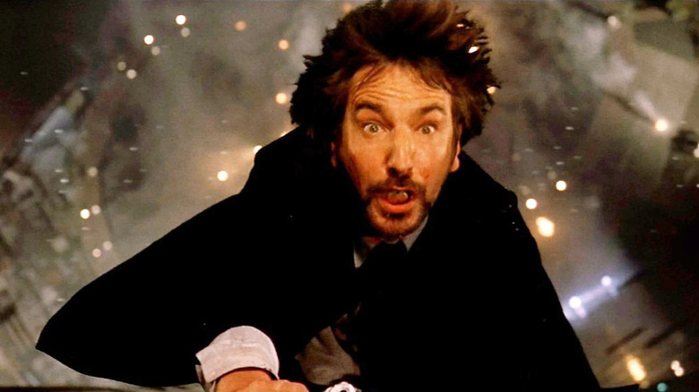 Hans Gruber falls to his death in Die Hard