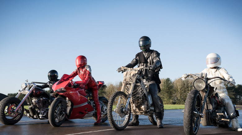 The Four Horsemen riding motorcycles