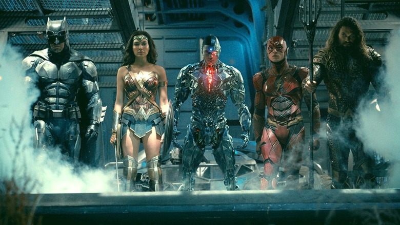 Justice League standing together