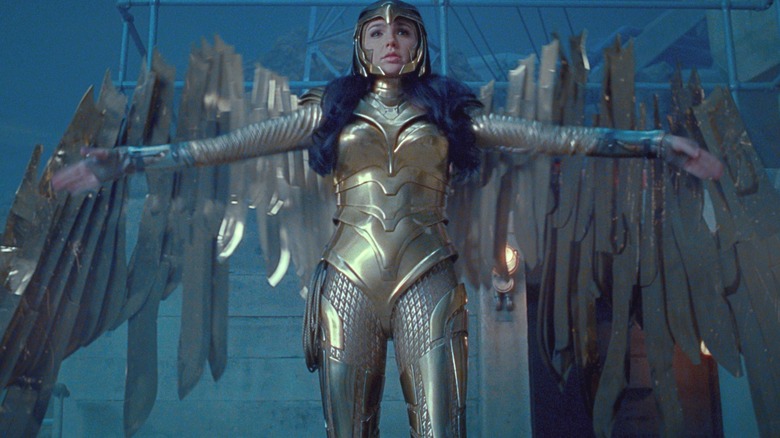 Wonder Woman wearing winged armor