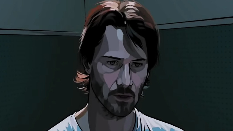 Keanu Reeves with rotoscoped animation