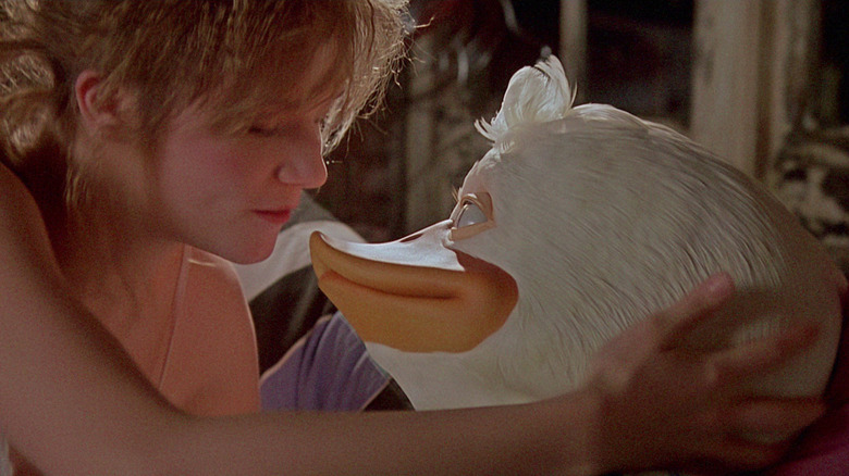 Howard the Duck kissing Beverly